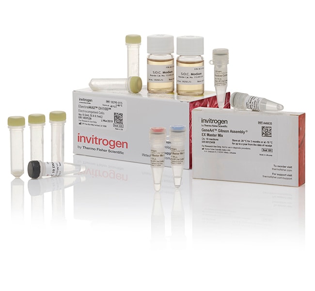 GeneArt&trade; Gibson Assembly EX 克隆试剂盒，含电转感受态细胞